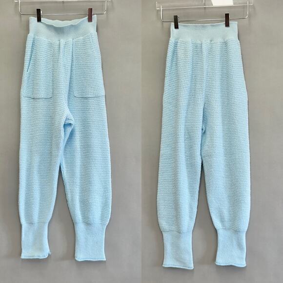 Free People COZY thermal jogger in neon sky-blue Size small new with tags - Picture 3 of 13